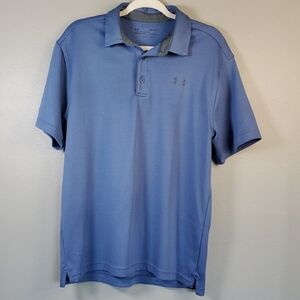 Under Armour Men's Slate Blue Polo Shirt. Size Large